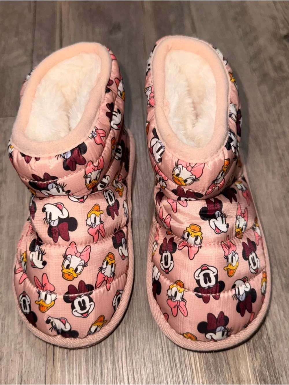Disney Pink Minnie & Daisy Quilted Slip-On Boots for Kids